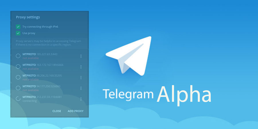 بدست آوردن پروکسی تلگرام آلفا